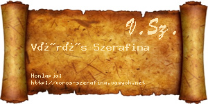 Vörös Szerafina névjegykártya